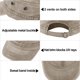 thumbnail image 2 of Gorra militar Geyoga Army de 2 piezas para hombre y mujer, algodón lavado, con la parte superior plana, unisex, para deportes al aire libre, casual, sombrero para el sol (caqui, negro), 2 of 7