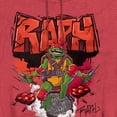 thumbnail image 2 of Tales of the Teenage Mutant Ninja Turtles Raph Sewer Unisex Adult Pull-Over Heather Hoodie, Red Heather, 3X-Large, 2 of 3
