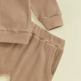thumbnail image 5 of NOLDARES Toddler Baby Boy Fall Winter Clothes 2pcs Long Sleeve T-Shirt Pocket Joggers Pants Cotton Graphic Outfits Casual Clothing(Coffee,18-24 M), 5 of 6
