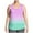 Hot Pink#, variant on cocolona Womens Plus Size Summer Tank Tops Crew Neck Sleeveless Shirts Fashion Casual Loose Color Block Tees Blouse Blue XL