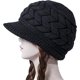 thumbnail image 2 of Gorro de invierno para mujer Gorro holgado de lana cálida con gorro, 2 of 5