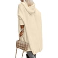 thumbnail image 3 of Long Sleeved Fall Winter Women Casual Hooded Knit Coat Loose Long Cardigan with Pocket, 3 of 5