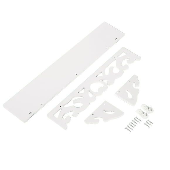 Set of 3 Carve Designed Whitewashed Floating Wall Shelves, Provides Added Space and Convenience for Decorating, Perfect Shelf to Store Any Item