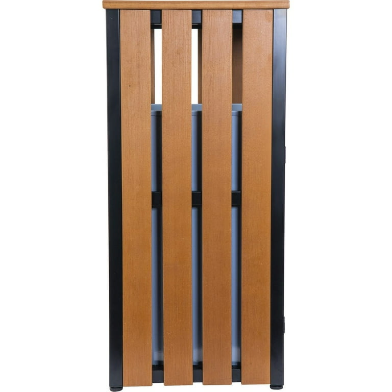 Lorell Faux Wood Outdoor Waste Bin - Rectangular - Weather Resistant - 33.6 Lorell Faux Wood Outdoor Waste Bin - Rectangular - Weather Resistant - 33.6