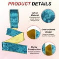 thumbnail image 3 of Uxcell 2.5" x 10 Yards Velvet Wired Gold Crushed Ribbon for Bow Decor Bright Blue, 3 of 7