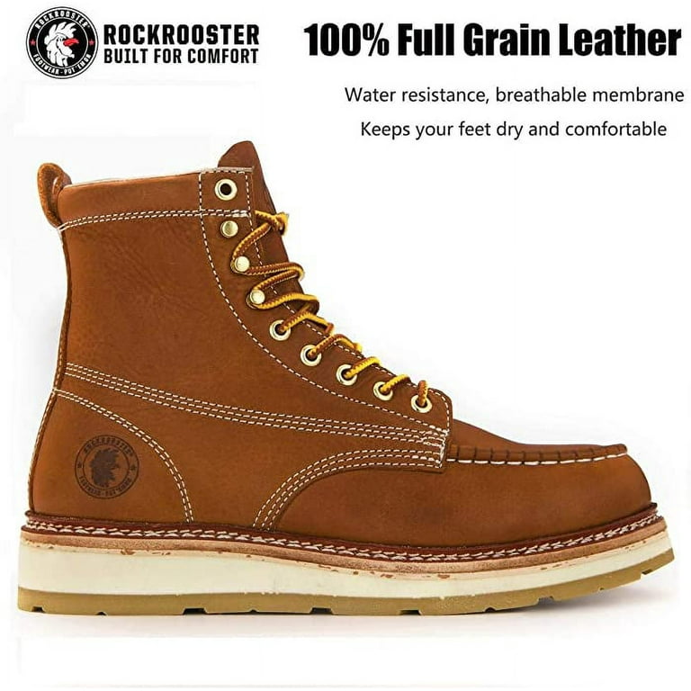 ROCKROOSTER Men's Comfortable Work Boots Norwood Non-Slip