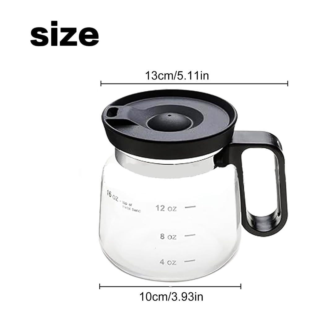 16Ounce Glass Coffee Cup With Secure Cover And Nonslip Grips Ideal For Teas Juices Or Espressos Drink