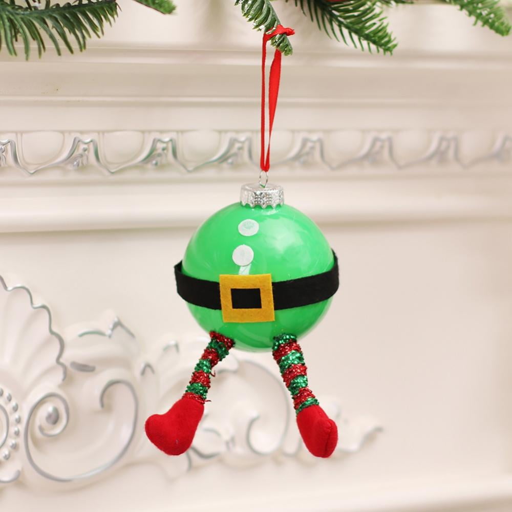 4 Pieces Christmas Ball Ornaments Christmas Tree Hanging Baubles Rustic