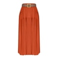 thumbnail image 5 of XINPING Long Skirts for Women Boho Slim Fit Hawaiian Breathable Summer Pleated High Waisted Casual Long Skirts with Pockets, 5 of 6