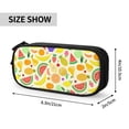 thumbnail image 4 of TEQUAN Large Capacity Pencil Case, Carton Flat Tropical Fruits Pattern Pencil Pouch 2 Compartments Pencil Bag (Black), 4 of 7
