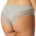 thumbnail image 3 of SCHIESSER Bragas brasileñas para mujer, paquete de 6 - 6Pack Brazilian, algodón elástico, liso Negro/gris M (Medium), 3 of 5
