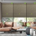 thumbnail image 1 of Yoolax Smart Motorized Cellular Shade Blackout Honeycomb Automatic Blinds Cordless Electric Blinds(100% Blackout Coffee,29"W x 72"H), 1 of 6