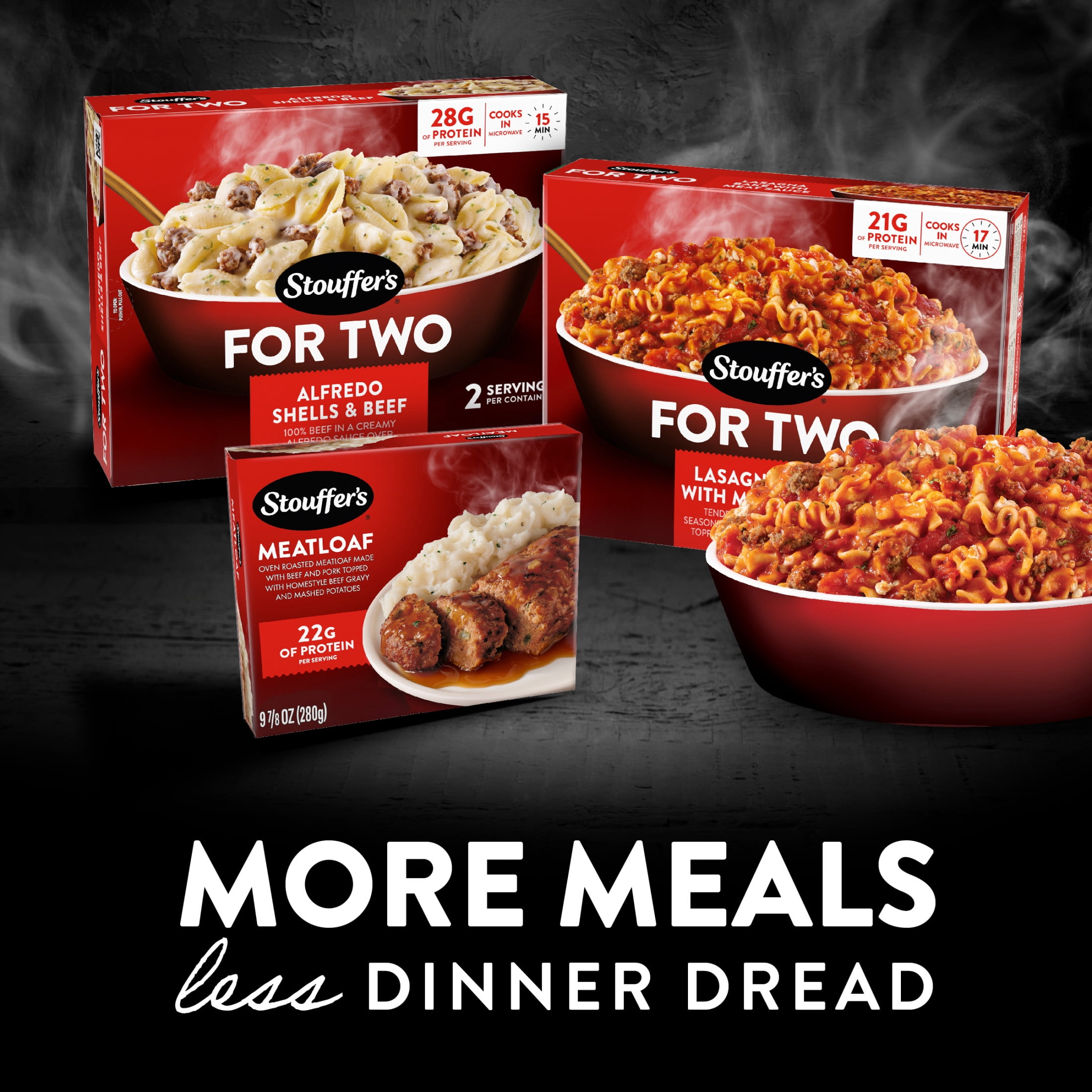 Stouffer’s For Two Lasagna Bake with Meat Sauce, Dinner For Two, Easy Frozen Meals 1.625 lb.
