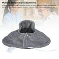 thumbnail image 4 of Velvet Shoulder and Neck Heating Blanket with 9 Temperature Adjustable Settings, Cozy Electric Heated Neck Pad Warmer, Portable Travel Wrap for Home Office. 2Hour Timer Autooff, 4 of 7