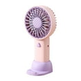 thumbnail image 2 of Yoofe Retro Portable Fan, Mini Personal Handheld and Desktop with Base, 3 Powerful Speed, USB Rechargeable Fan for Travel, Summer, Outdoor, Indoor(Purple), 2 of 8