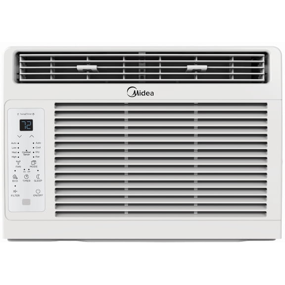 Open Box Midea 5,000 BTU DOE Window Air Conditioner with ComfortSense Remote, 150 sq. ft., White MAW05R1WWT-T