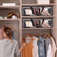 thumbnail image 3 of PENGXIANG Hat Storage Bag Portable Handle Large Capacity Clear Window Rectangle Heavy Duty Oxford Cloth Multi-functional Clothes Toys Organizer Home Supplies Grey One Size, 3 of 13