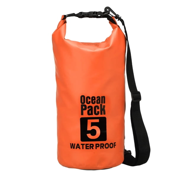 Uxcell Bolsa Impermeable, Bolsas a Prueba de Agua con Silbato Naranja 5L