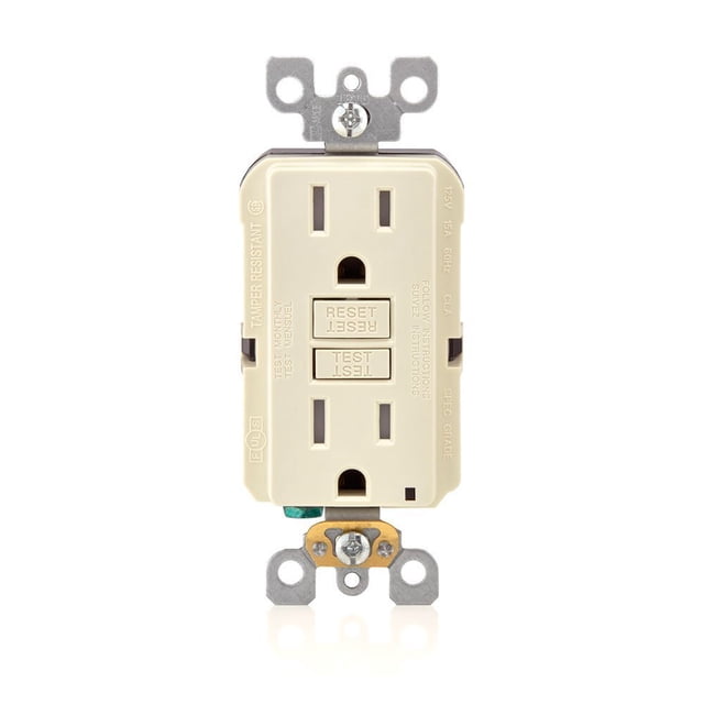 Enchufe eléctrico Leviton GFTR1-3T 15A Smart GFCI, paquete de 3