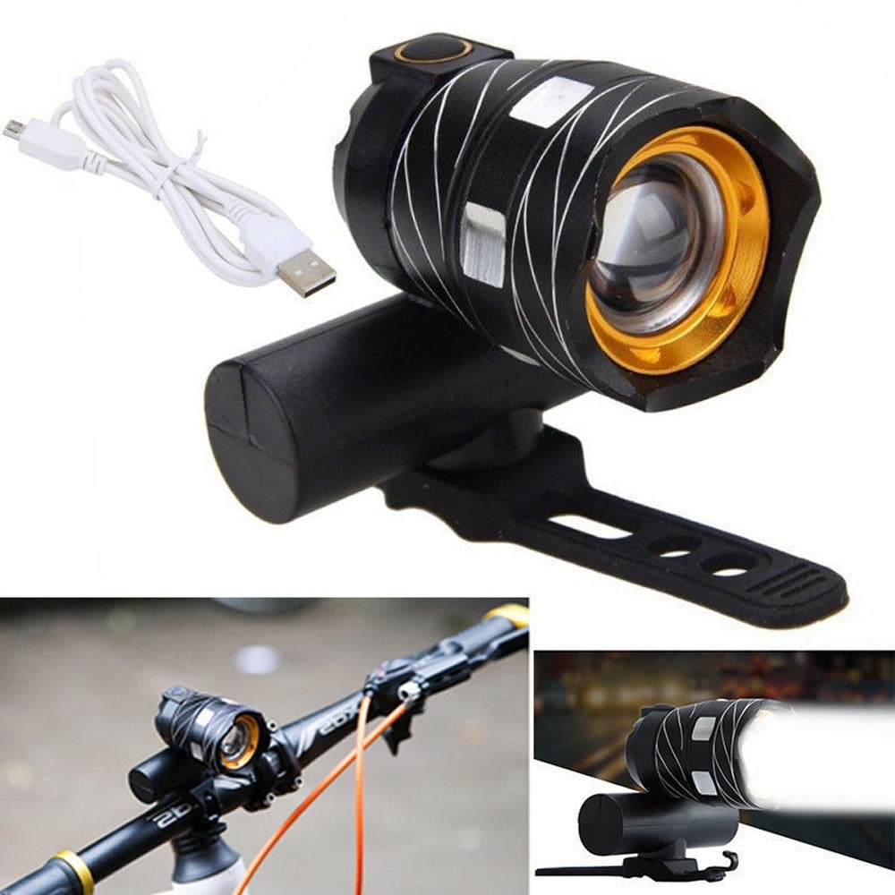 USB Rechargeable XML T6 LED Bicycle Bike Light Front Cycling Light Head lamp 