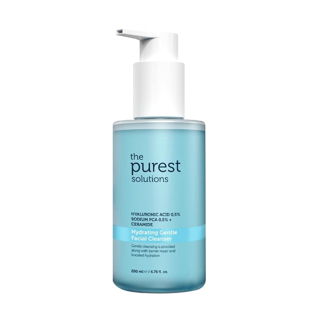 Limpiador facial suave hidratante The Purest Solutions (0,5 % de ácido hialurónico y 0,5 % de ceramida PCA de sodio) - Limpiador exfoliante con ácido salicílico para todo tipo de piel - Vegano | Libre