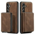 thumbnail image 6 of For Samsung Galaxy S25 Plus Case, Detachable 2 in 1 PU Leather Zipper Wallet Case for Women Men with RFID Blocking Removable Card Holder Slot Magnetic Closure Shockproof Protective Phone Cover,Brown, 6 of 7