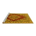 thumbnail image 2 of Ahgly Company Machine Washable Indoor Square Medallion Yellow Traditional Area Rugs, 6' Square, 2 of 4