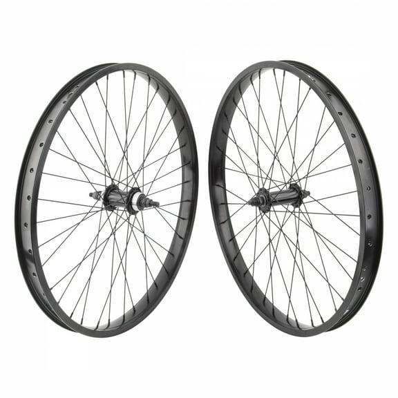 SE Bikes So Cal Flyer 24in Wheelset Black NMSW 36H 1-Speed FW 3/8" 110mm 24"