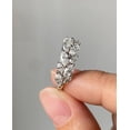 thumbnail image 2 of 2.03 CTW Marquise Cut Colorless Moissanite Double Row Half Eternity Wedding Band, Designer Stackable Bridal Band, Anniversary Gold Gift Ring, 2 of 5