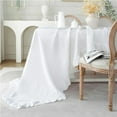 thumbnail image 4 of Retro Ruffle Tablecloth Cotton Washable Table Cover Tablecloths for Rectangle Table Baby Shower Kitchen Party Wedding Decor, 4 of 4