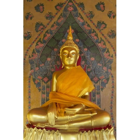 Gold Buddha Statue in Wat Arun (The Temple of Dawn), Bangkok, Thailand, Southeast Asia, Asia Print Wall Art By Stuart