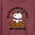 thumbnail image 3 of Peanuts - Happiness Is A Pile Of Leaves - Women's Lightweight French Terry Long Sleeve Shirt, 3 of 6