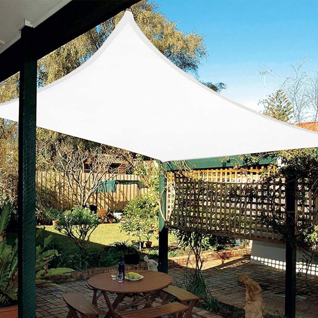 Toldo 2x3m Rectángulo Impermeable, 95% Protección UV Poliéster Protector Solar Impermeable para Jardín Balcones y Terrazas