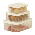 thumbnail image 4 of WEGFTDUOP 3-Piece Fresh Keeping Box Set 0.3L+0.6L+1L Clear Plastic Lunch Box Microwave Freezer Safe Food Storage Containers with Locking Lids, 4 of 9