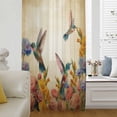 thumbnail image 6 of Vintage Hummingbirds Sheer Curtains 54 Inches Long, Spring Farmhouse Country Flowers Light Filering Curtains, Breathable Simi Curtain Privacy Drapes for Kitchen Bathroom Small Window Treatment, 6 of 9