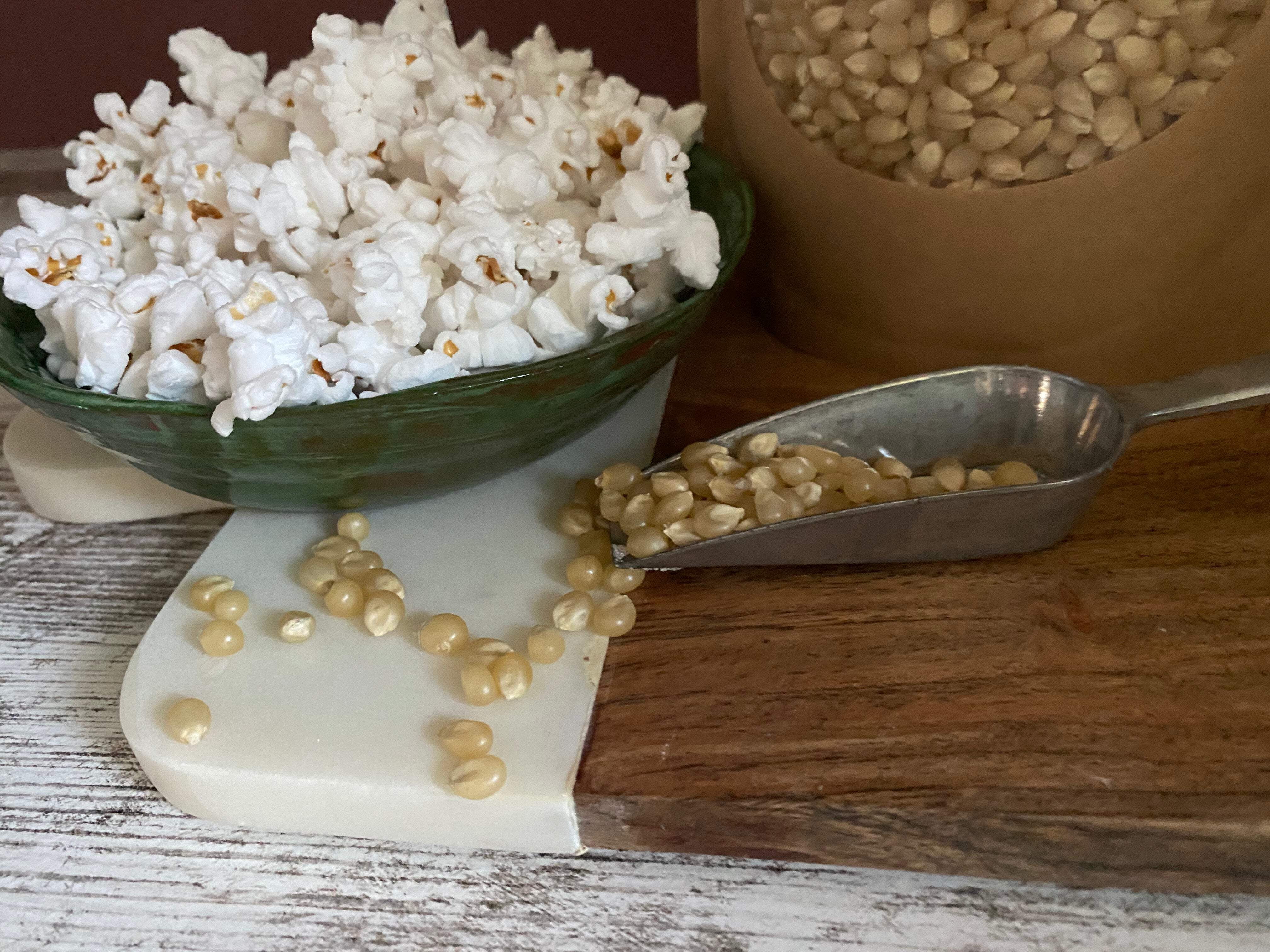 Free Day WHITE Popcorn, 35 lb Bag | farm fresh, non-GMO, white butterfly kernels | Small Farm. Big Flavor.