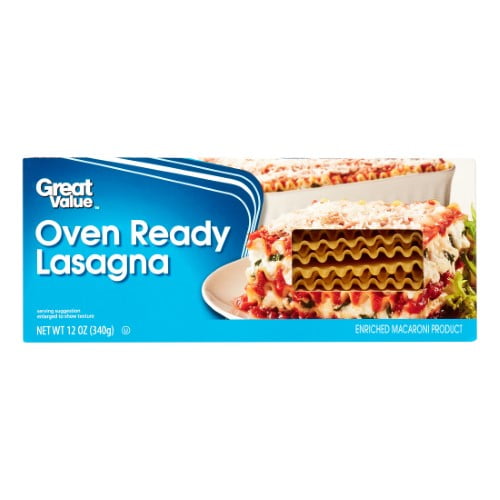 8 Pack Great Value Oven Ready Lasagna 12 Oz Walmart Com