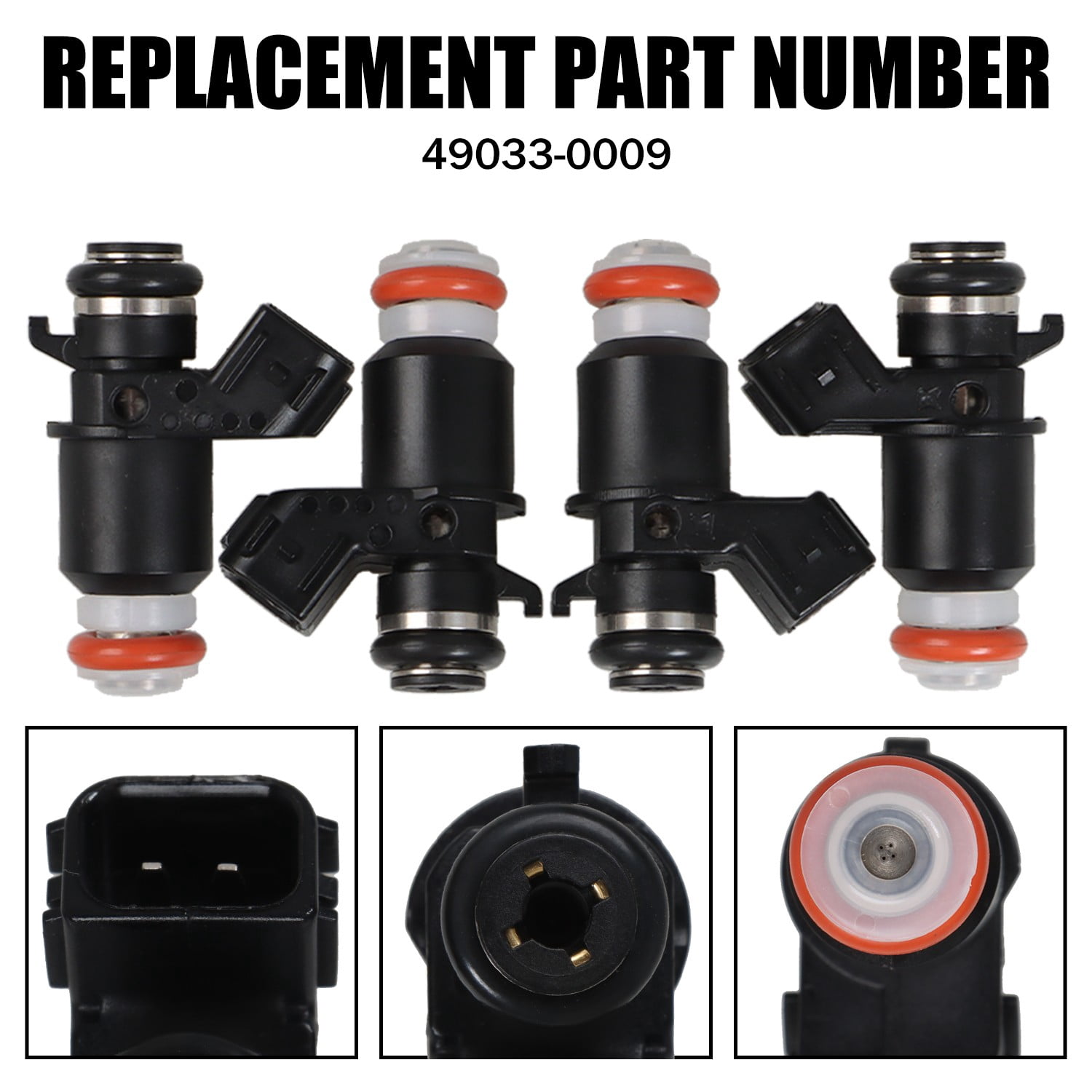 4x Fuel Injectors Fit for 2005-06 Kawasaki Ninja ZX-6R 2005-06 ZX-6RR 49033-0009