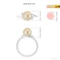 thumbnail image 5 of ANGARA Golden South Sea Cultured Pearl Bypass Engagement Ring in 14K White Gold for Women | June Birthstone, Birthday, Anniversary, Jewelry Gift for Women | Pearl Ring, 5 of 9