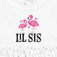 thumbnail image 4 of Inktastic Little Sister Girls Lil Sis Flamingo Girls Baby Dress, 4 of 5