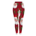 thumbnail image 4 of purcolt Ugly Christmas Leggings for Women Santa Snowman Print Xmas Holiday Leggings High Waisted Soft Comfy Stretchy Tight Pants, 4 of 9
