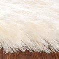 thumbnail image 4 of Safavieh Paris Shag Collection SG511 Handmade Silken Glam 2.5-inch Thick Area Rug, 5' x 5' Square, Ivory, 4 of 5