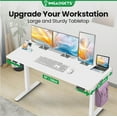 thumbnail image 3 of IMGadgets Standing Electric Adjustable Desk | 55'' x 24'' Large Workspace with 2 hooks | Ergonomic Sit-Stand Desk | Scratch-Resistant & Waterproof  | Height Adjustable Desk for Work and Home, 3 of 9