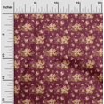 thumbnail image 2 of oneOone Rayon Maroon Fabric Florals Sewing Craft Projects Fabric Prints By Yard 56 Inch Wide, 2 of 4