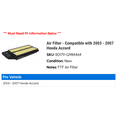 thumbnail image 2 of Air Filter - Compatible with 2003 - 2007 Honda Accord 2004 2005 2006, 2 of 2