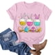 thumbnail image 4 of Blusas de Manga Corta para las Mujeres Divertida Impresión Cuello Redondo Camiseta Vintage, Blusas de Primavera para las Mujeres, 4 of 4
