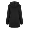 thumbnail image 5 of fvwitlyh Women's Poncho Cape Snuggly Hooded Wearable Blanket Womens Solid Color Street Hooded Long Zipper Sweatshirt With Fleece Zippered Hooded Longline Fleece Lined Streetwear Pullover Jacket, 5 of 6