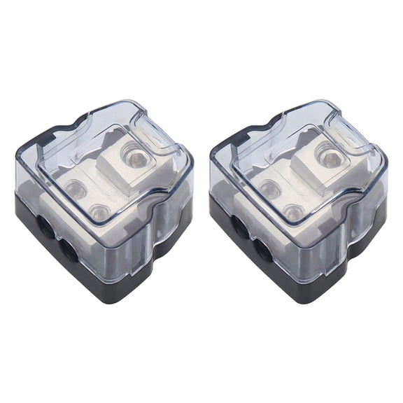 2 Sets Car Audio Splitter Amp Power 4 Gauge In 8 Gauge Out Distribution Block