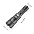 thumbnail image 3 of Wzzjkit Flashlights High Lumens Multi-function Strong Light Digital Display Fluorescent LED Flashlight for Outdoor Household Emergency Long-range Handheld Searchlight Rechargeable Flashlights, 3 of 9