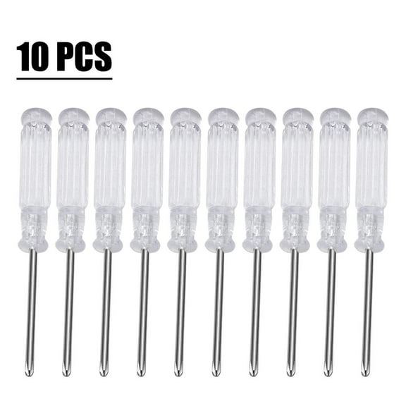 Wuweikeji 10 Pcs 3.74Inch Small Mini Screwdriver Set Kit Repair Tool Slotted Cross Screwdrivers Transparent Head Precision Screwdrivers-Screwdriver